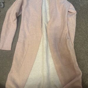 Babaton Blush Pink Open-Front Cardigan